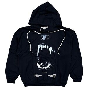 Darc Sport Men's Wolves Blood Thirsty Classic Black Hoodie Sweatshirt